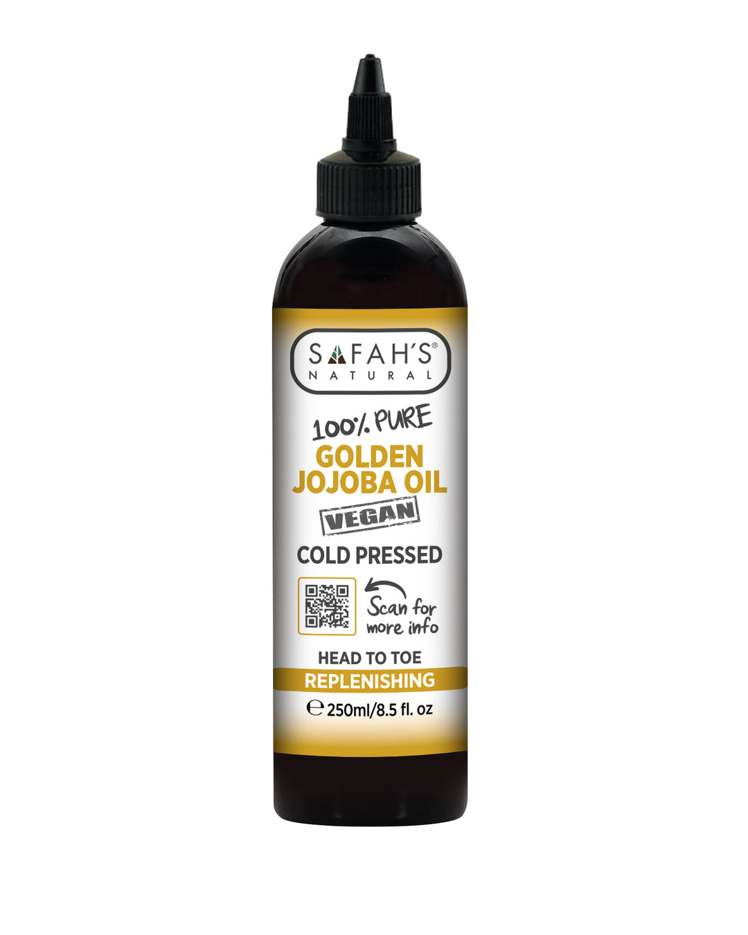 Golden Jojoba oil 100% pure - Natural Skin and Hair Moisturiser