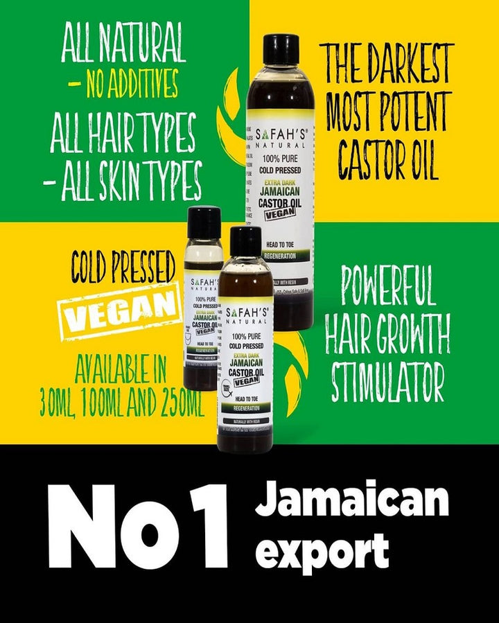 Extra Dark Jamaican Black Castor Oil 100% Pure - for Maximum Hair & Scalp Health